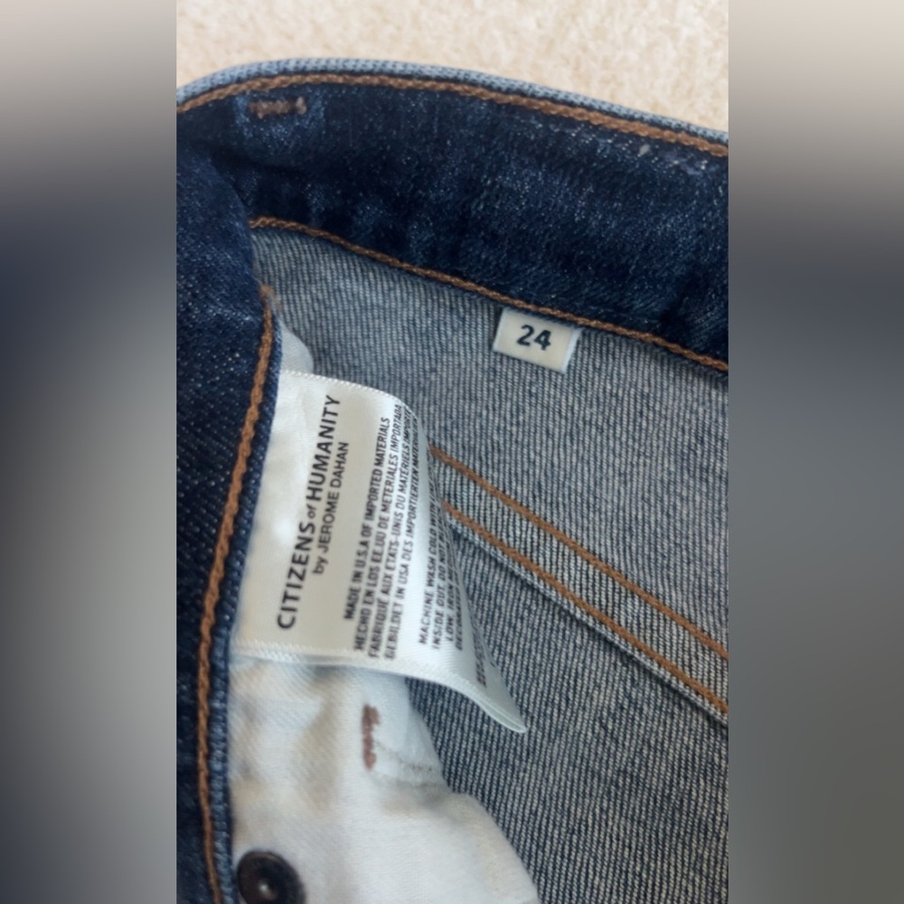 Citizens Of Humanity Dark Blue Agnes mid rise slim straight Jeans 👖 - Picture 7 of 12